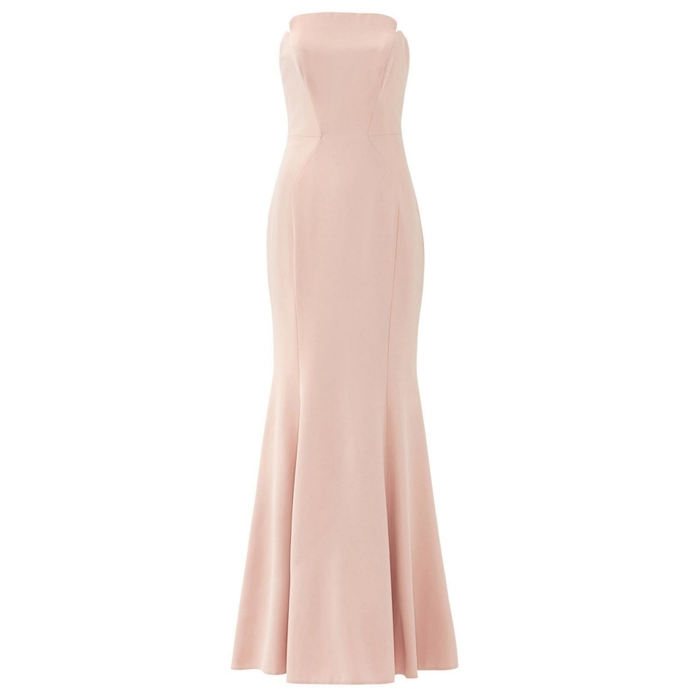 JILL STUART Academy Pink Strapless Floor Length Gown 12 Wedding Formal Dress - Picture 4 of 16